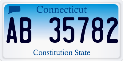 CT license plate AB35782