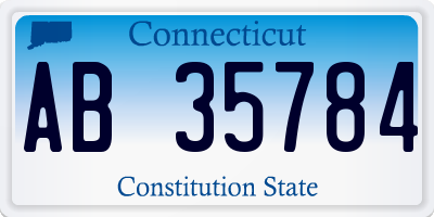 CT license plate AB35784