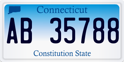 CT license plate AB35788