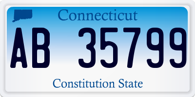 CT license plate AB35799