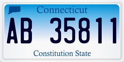 CT license plate AB35811