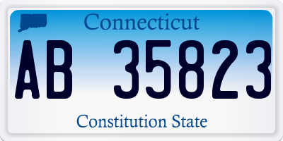 CT license plate AB35823