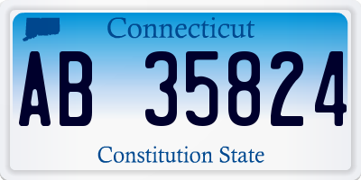 CT license plate AB35824