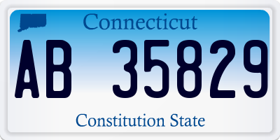 CT license plate AB35829