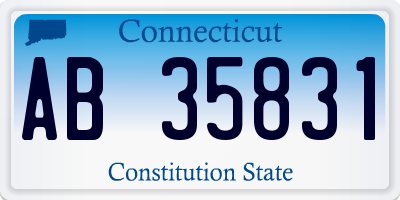 CT license plate AB35831