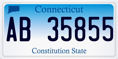 CT license plate AB35855