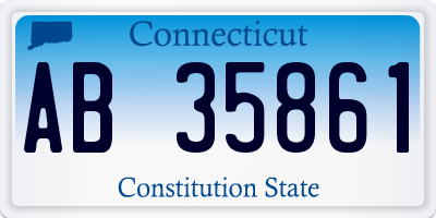 CT license plate AB35861