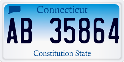 CT license plate AB35864