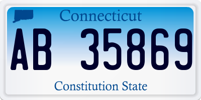 CT license plate AB35869