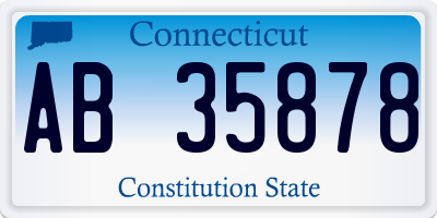 CT license plate AB35878