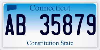 CT license plate AB35879