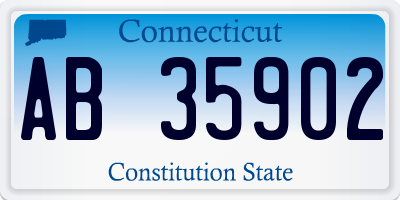 CT license plate AB35902