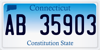 CT license plate AB35903