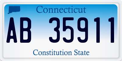 CT license plate AB35911