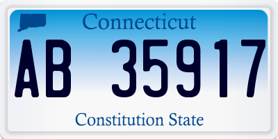 CT license plate AB35917