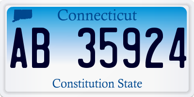 CT license plate AB35924