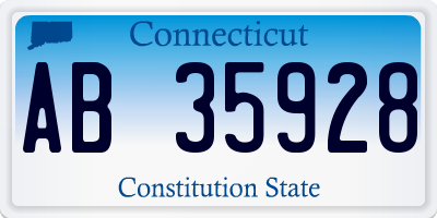 CT license plate AB35928