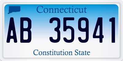 CT license plate AB35941