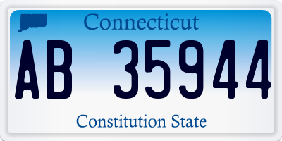 CT license plate AB35944