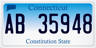 CT license plate AB35948