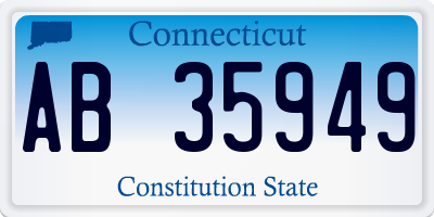 CT license plate AB35949