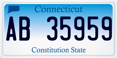 CT license plate AB35959