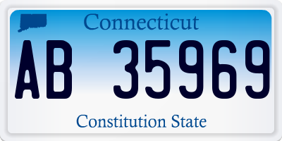 CT license plate AB35969