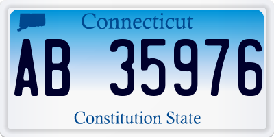 CT license plate AB35976