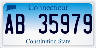 CT license plate AB35979