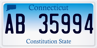 CT license plate AB35994