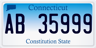 CT license plate AB35999