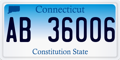 CT license plate AB36006