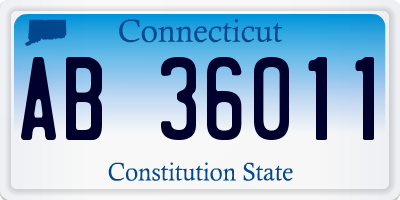 CT license plate AB36011