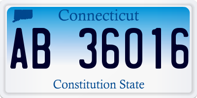 CT license plate AB36016