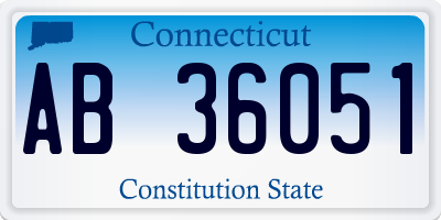 CT license plate AB36051