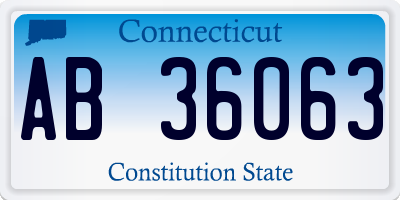 CT license plate AB36063
