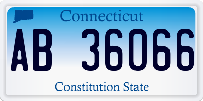 CT license plate AB36066