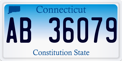 CT license plate AB36079