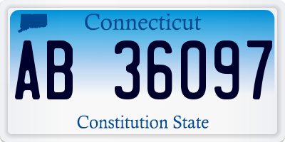 CT license plate AB36097