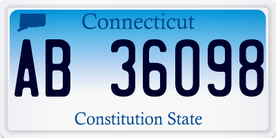 CT license plate AB36098