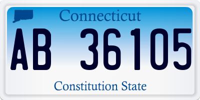 CT license plate AB36105