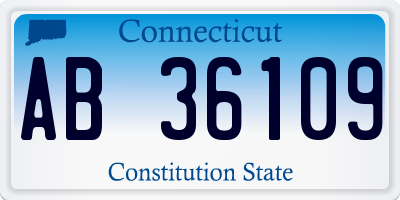 CT license plate AB36109