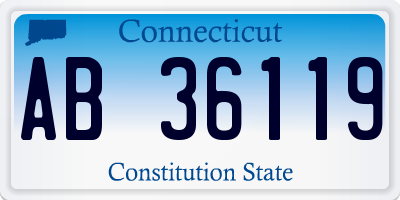 CT license plate AB36119