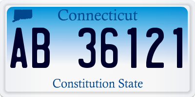 CT license plate AB36121