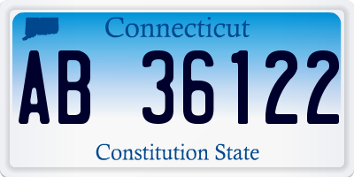 CT license plate AB36122