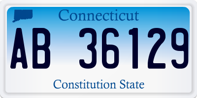 CT license plate AB36129