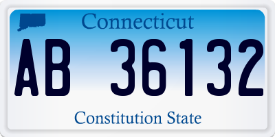 CT license plate AB36132