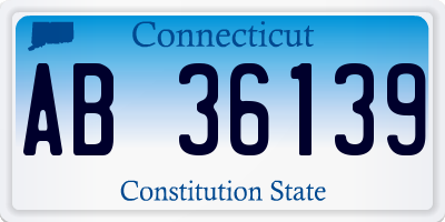 CT license plate AB36139