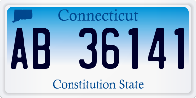 CT license plate AB36141