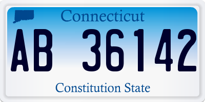 CT license plate AB36142